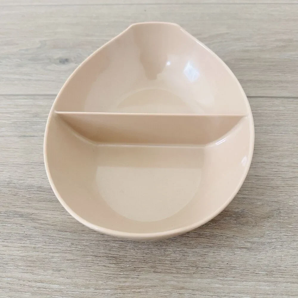 Oneida Vintage Pink Melmac Melamine Divided Serving Bowl Dish MCM Mid Century